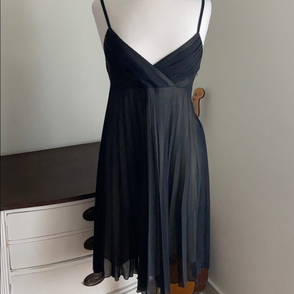Oasis black empire cocktail dress w adjust straps